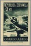 Spain 1939 Airplane 2 Ptas Dark Green Edifil NE 42